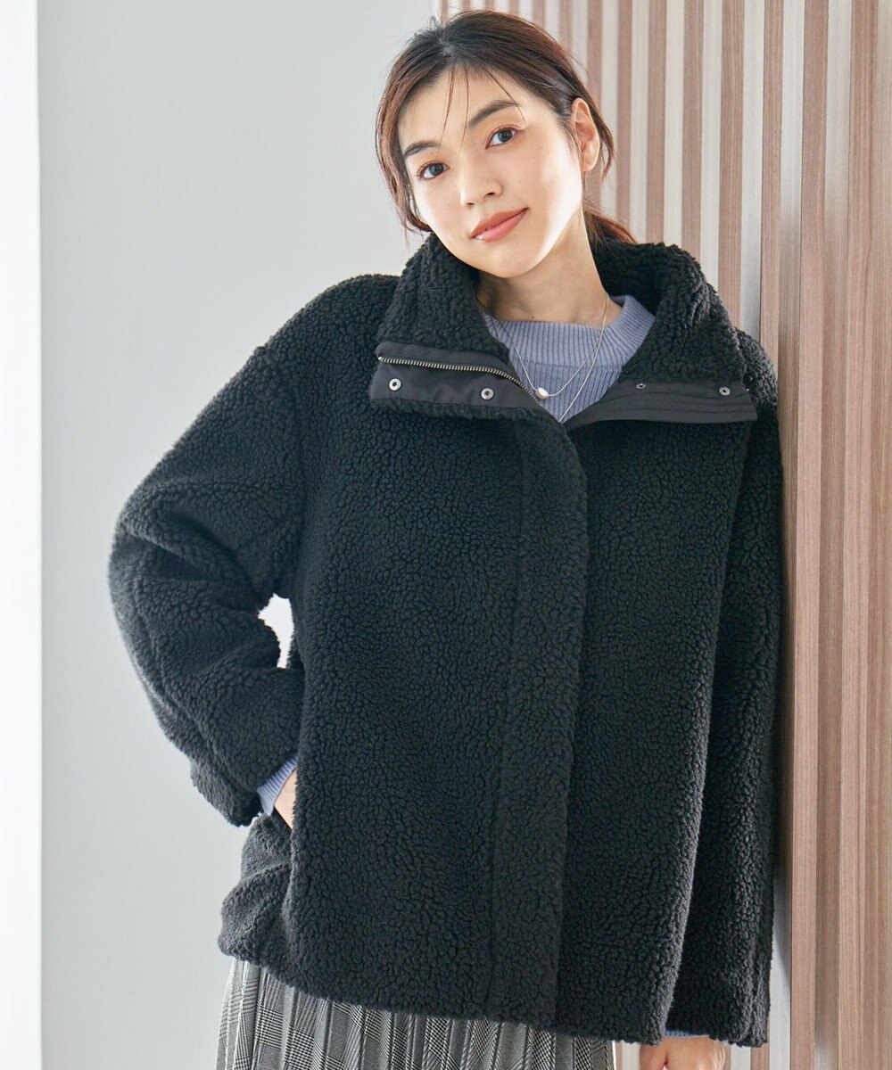 ANY 【洗濯機可能】ボアスタンドカラーブルゾン 