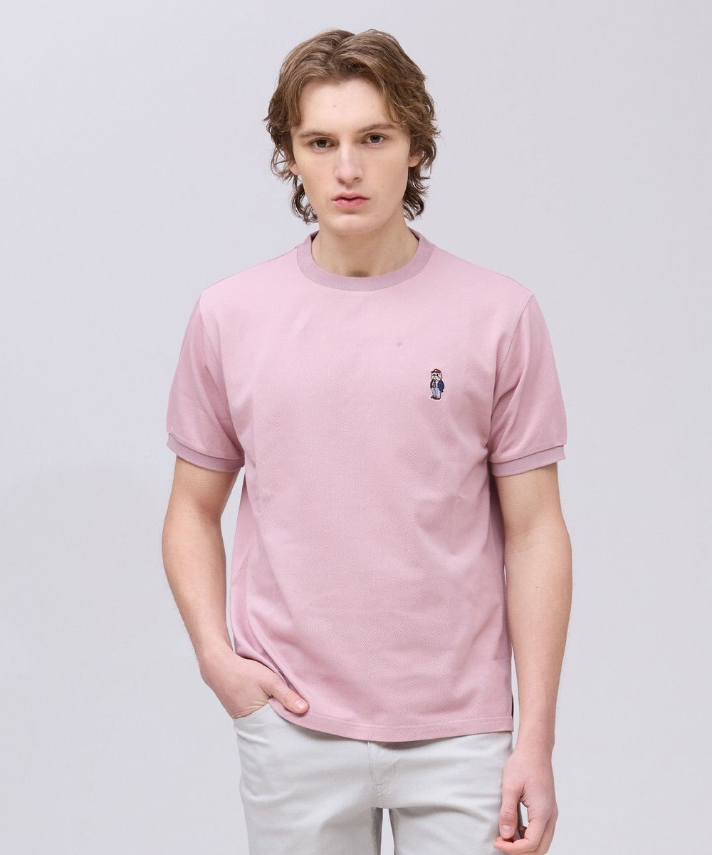 J.PRESS MEN 新デザイン【BULLDOG BOY】カノコレジメン クルーネック Tシャツ 