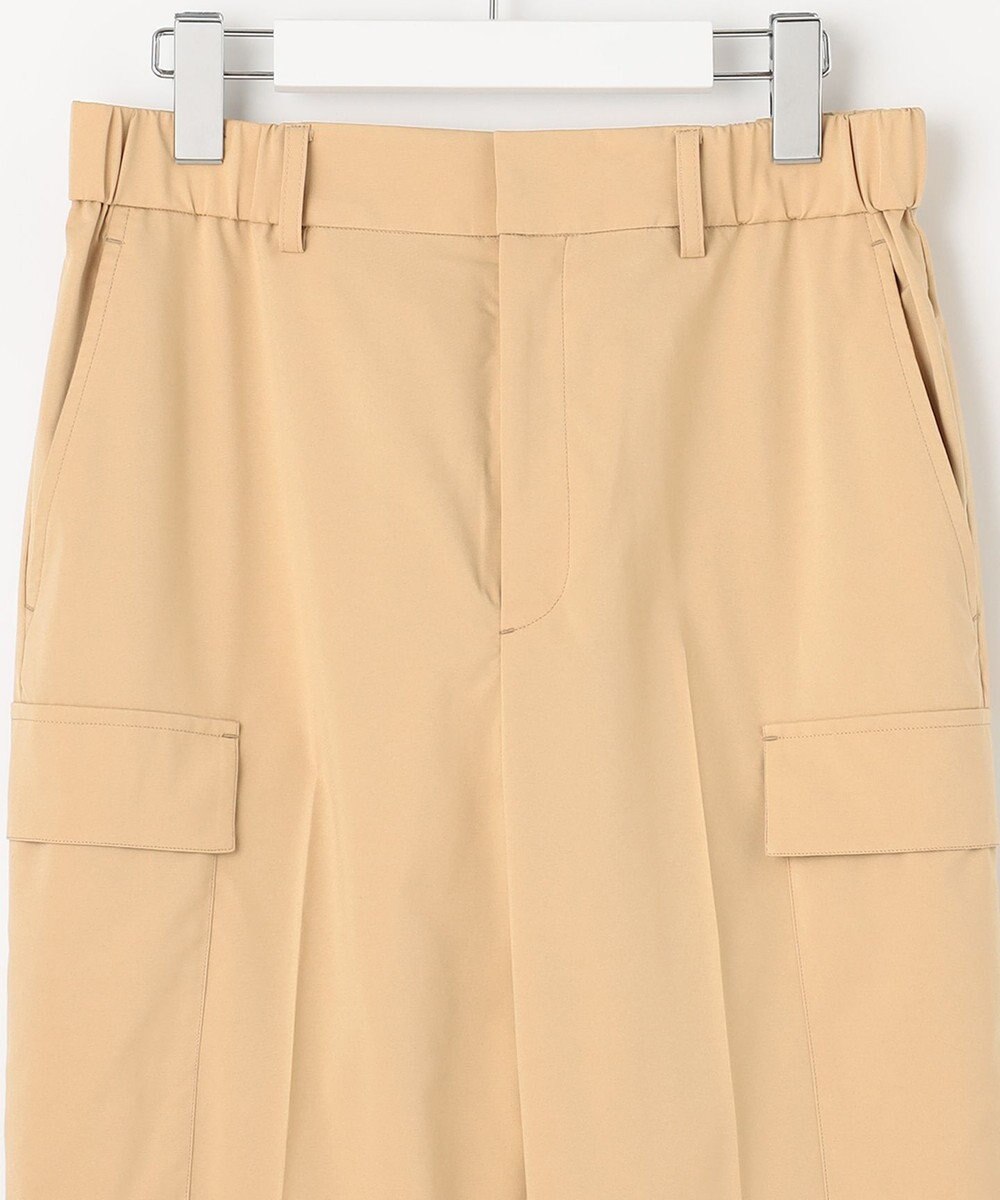 自由区 【洗える】撥水シルキーポプリン カーゴパンツ 