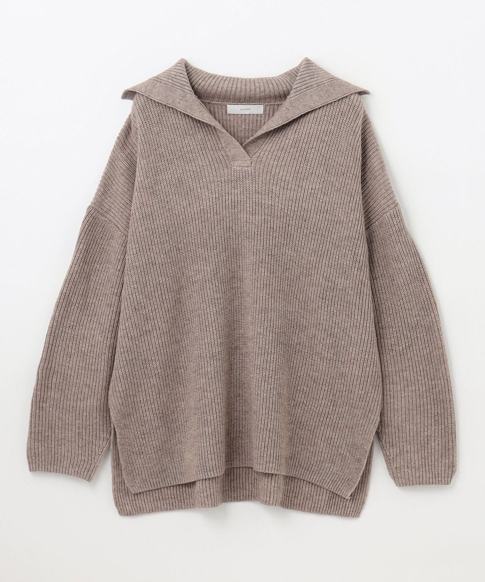 ANY ウールブレンドスキッパーネックニット 