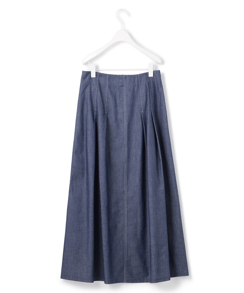 ICB L 【洗える】PlaX コットンソフトデニムスカート 