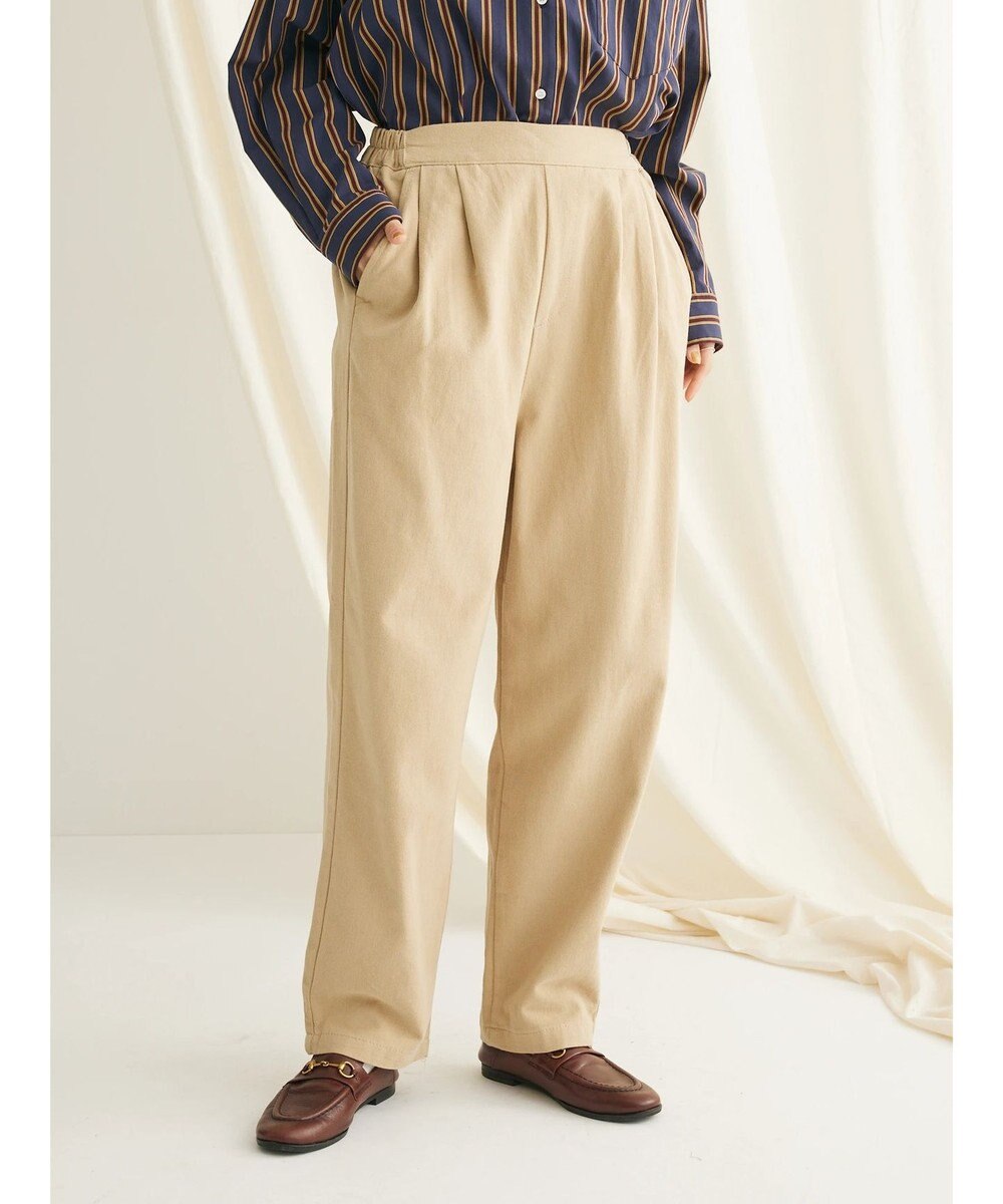 CRAFT STANDARD BOUTIQUE 綿ピーチ綺麗シルエットパンツ 