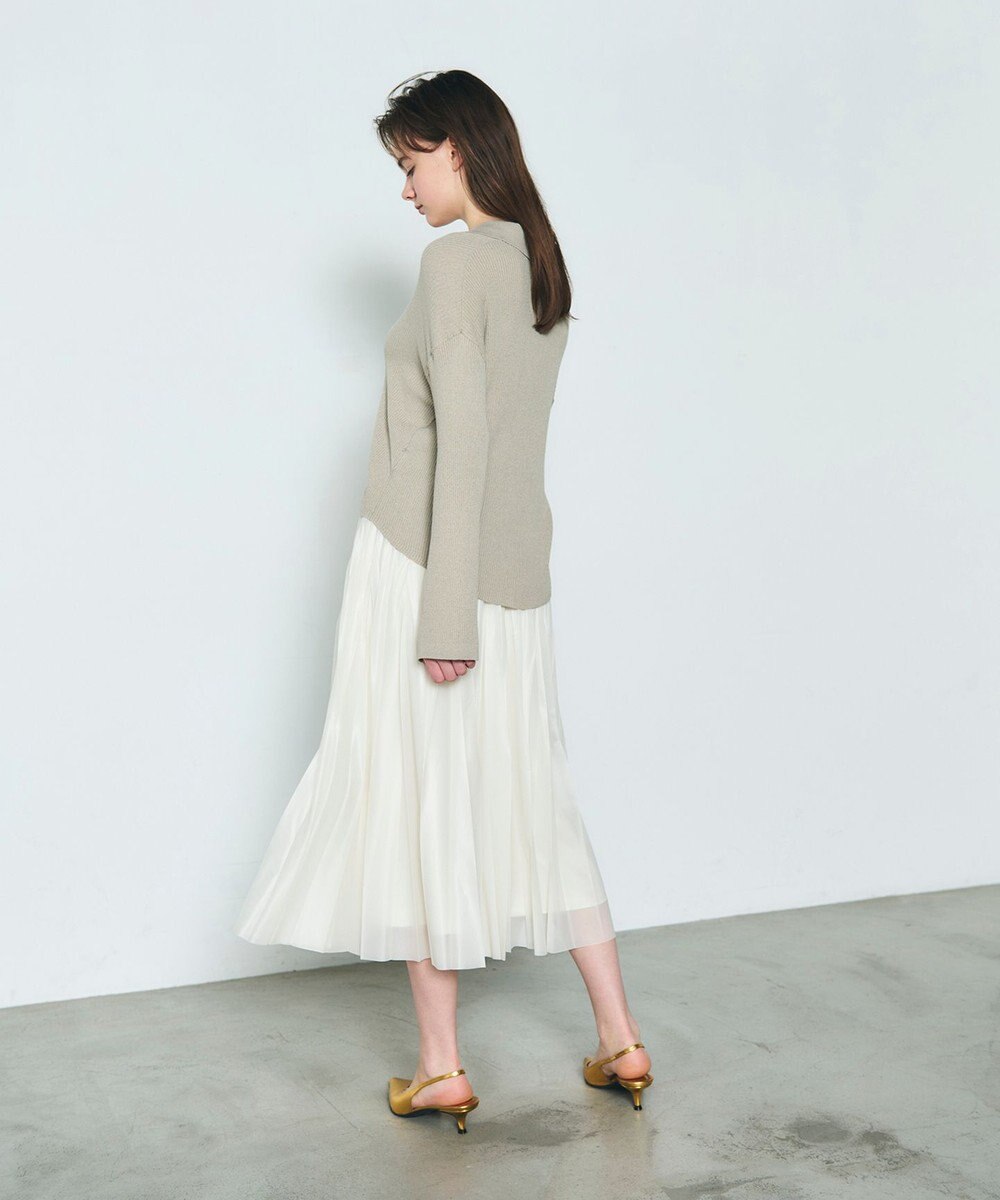 GRACE CONTINENTAL スラブリブシャツニットトップ 