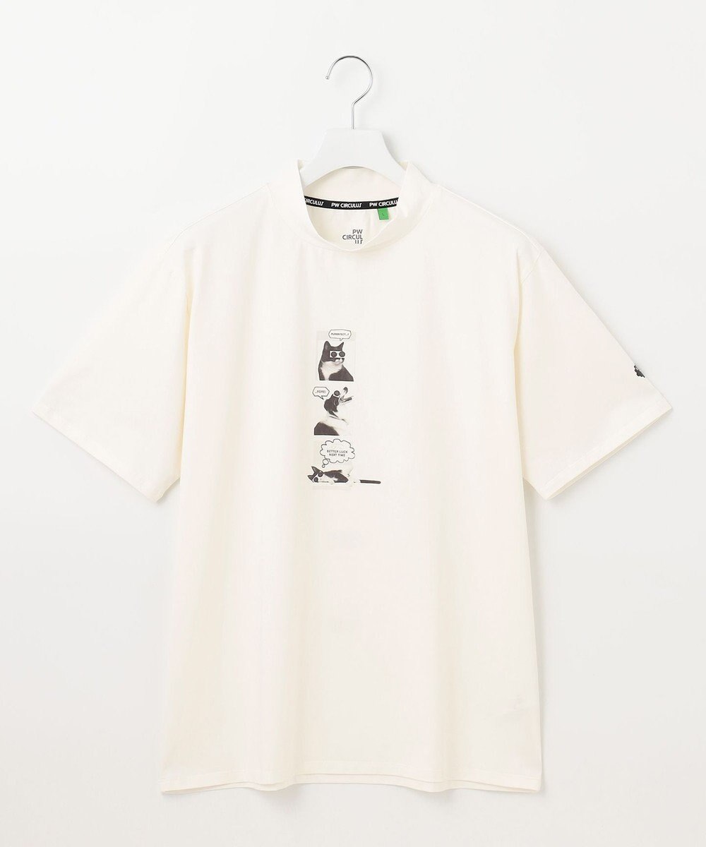 PW CIRCULUS 【MEN】アニマル フォト モックネック シャツ 