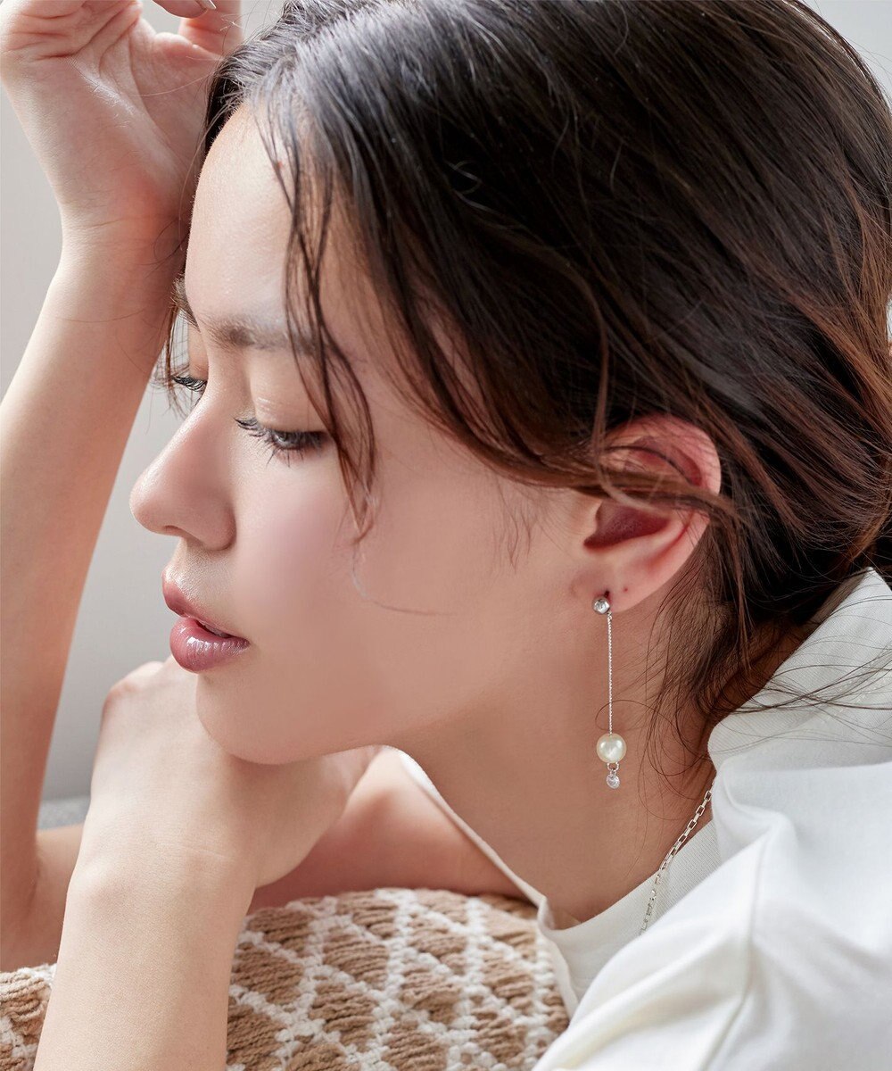 Tiaclasse パールロングピアス 