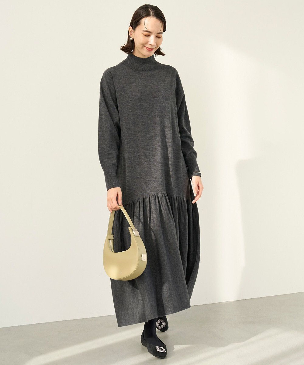 UNFILO ティアード ニットワンピース 