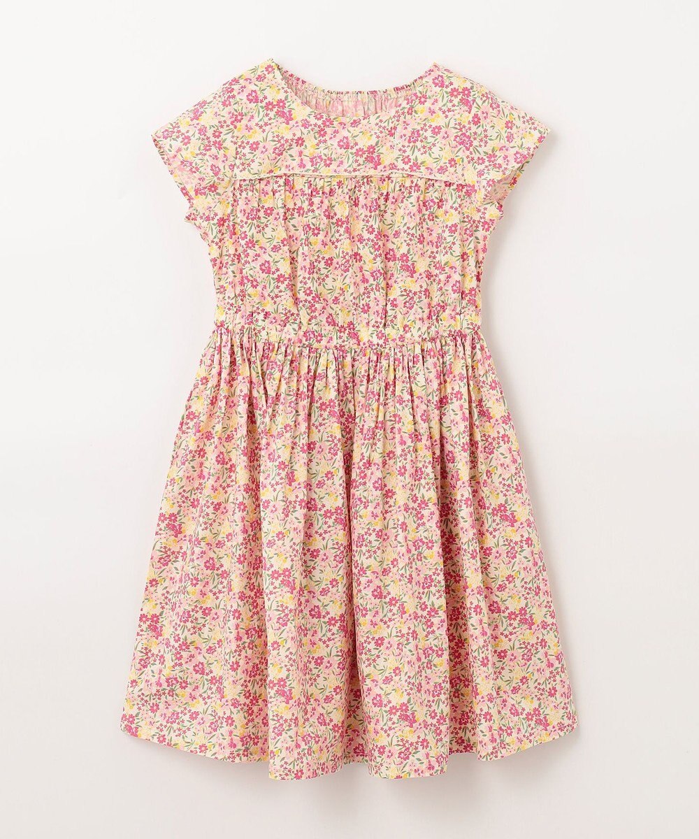 組曲 KIDS 【110-140㎝】リンドウプリント ワンピース 