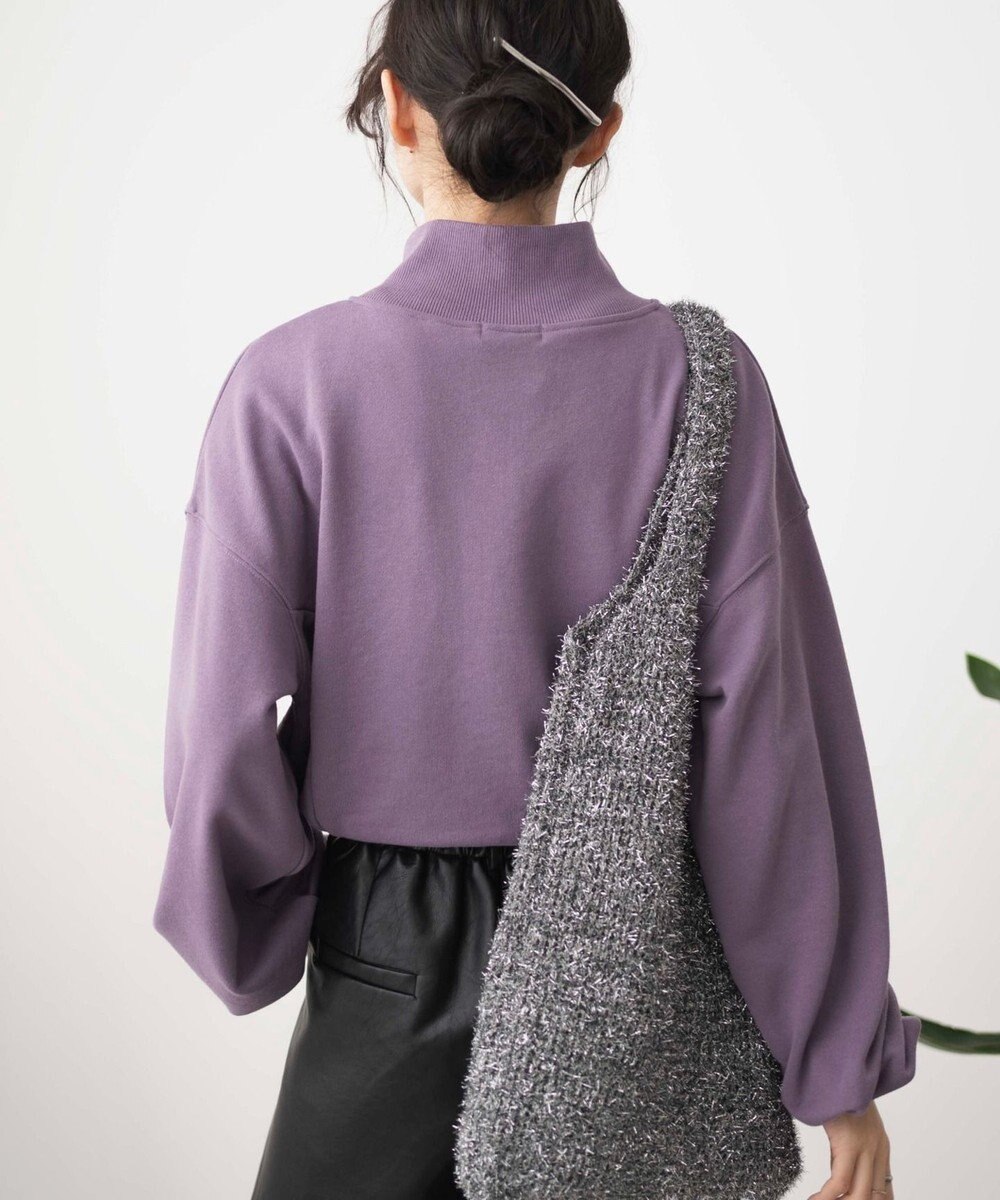 WEGO 【新色追加】ドロストデザインハーフZIPスウェット 