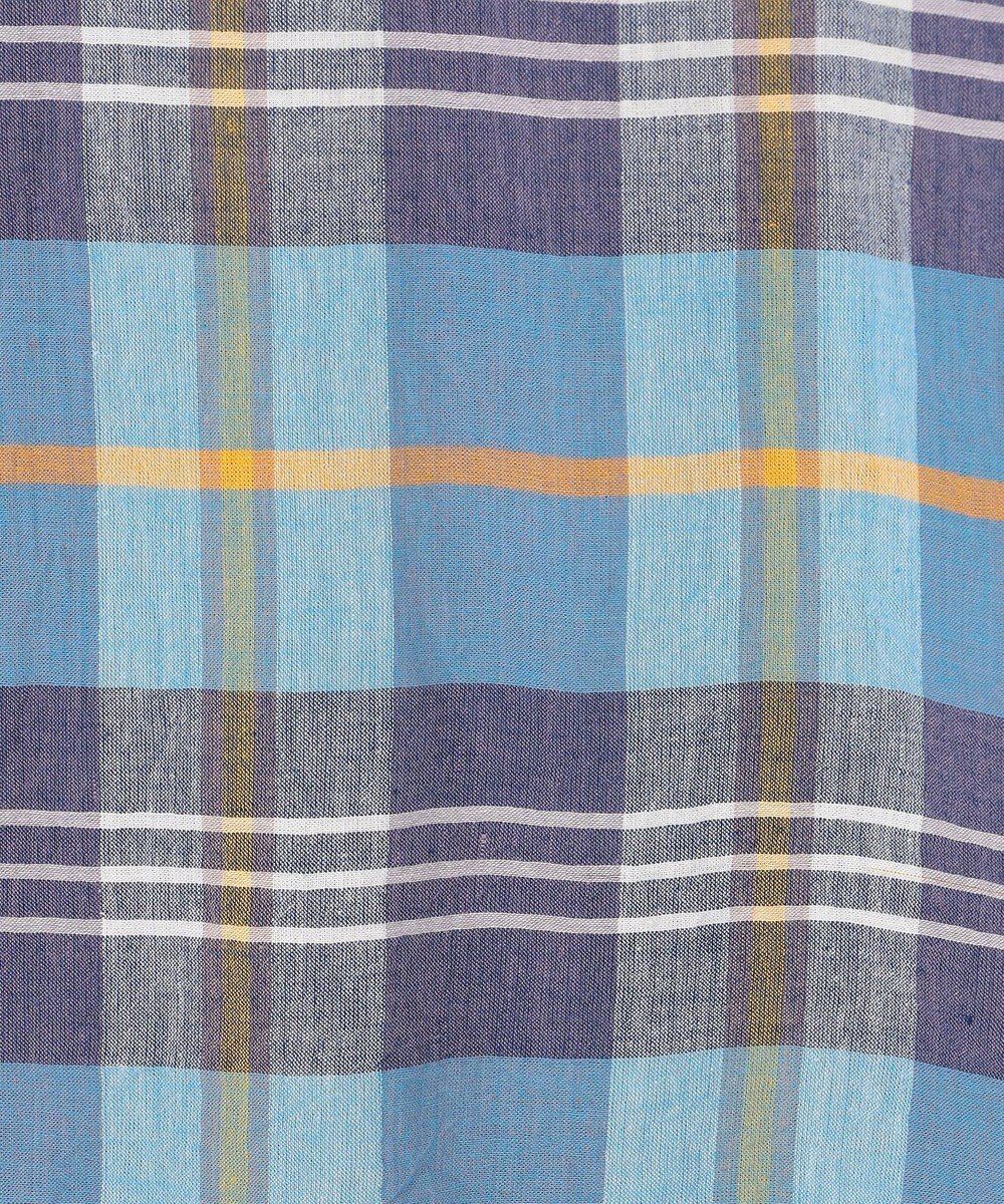 J.PRESS MEN 【J.PRESS ORIGINALS】Indian Madras Regular half Sleeve Shirt / Baggy-Fit 