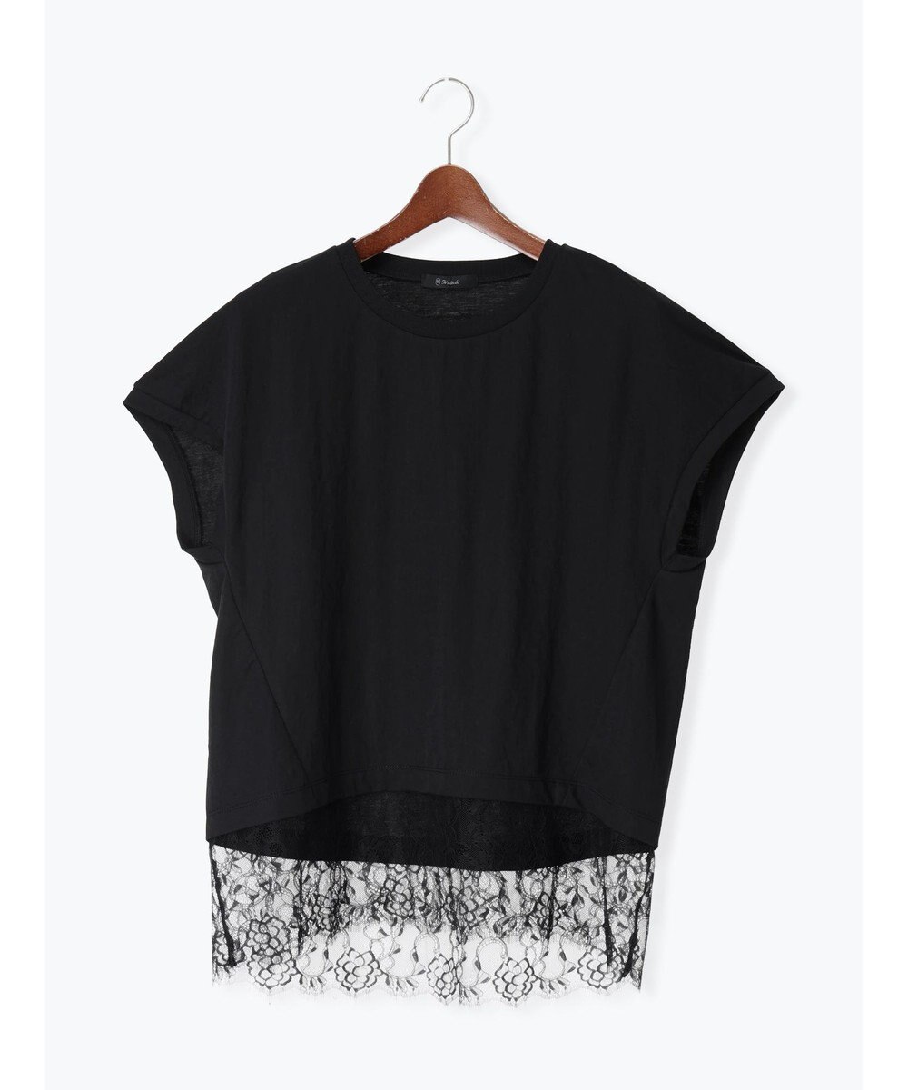 Te chichi 【接触冷感/マシンウォッシャブル】レースヘムTシャツ《2026 SUMMER LOOK item》 