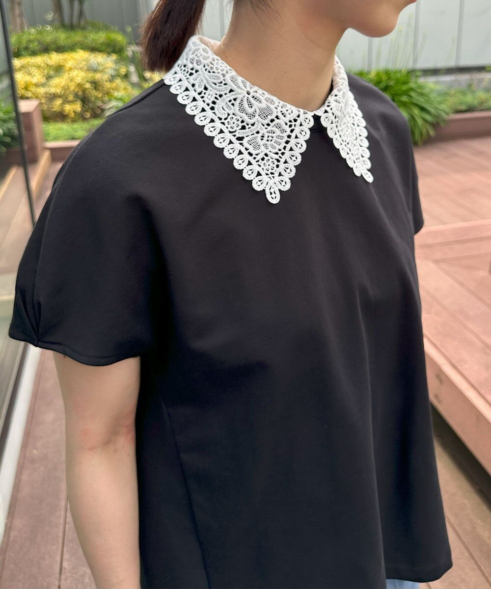 組曲 S 【2WAY】レース襟フレンチテリー カットソー 