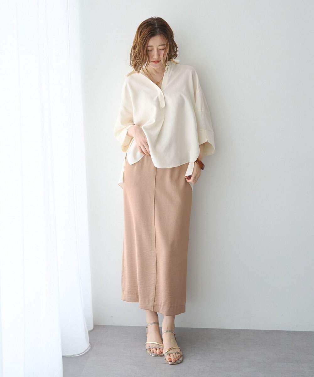 YECCA VECCA シャイニーツイルナロースカート 