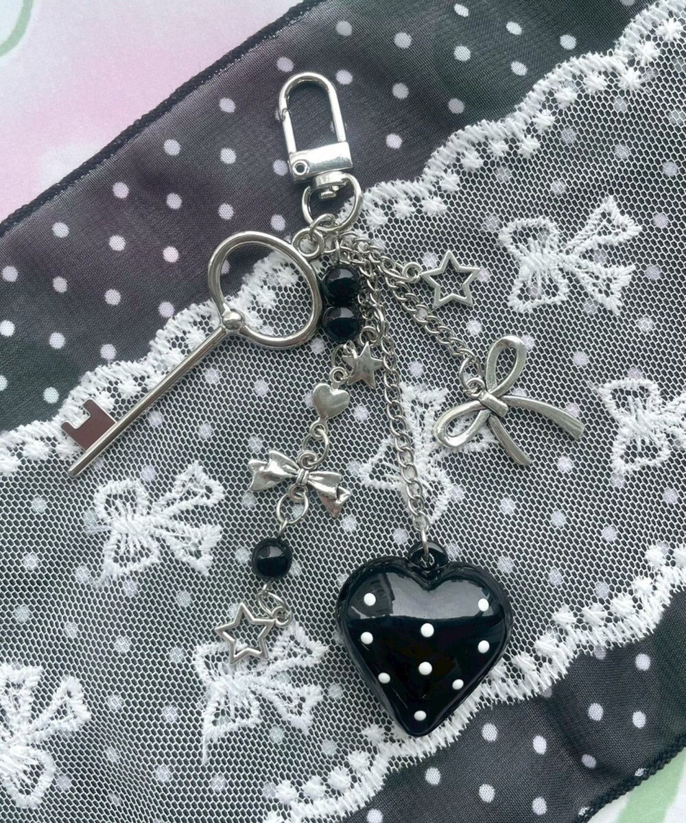 WEGO ドットハートキーホルダー 