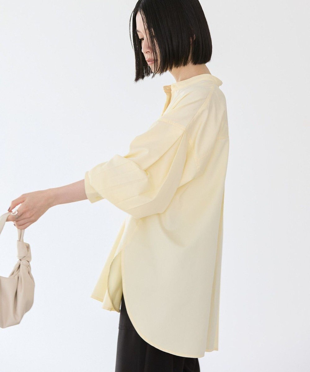 AMERICAN HOLIC イージーケアバンドカラーＷポケットロングシャツ 