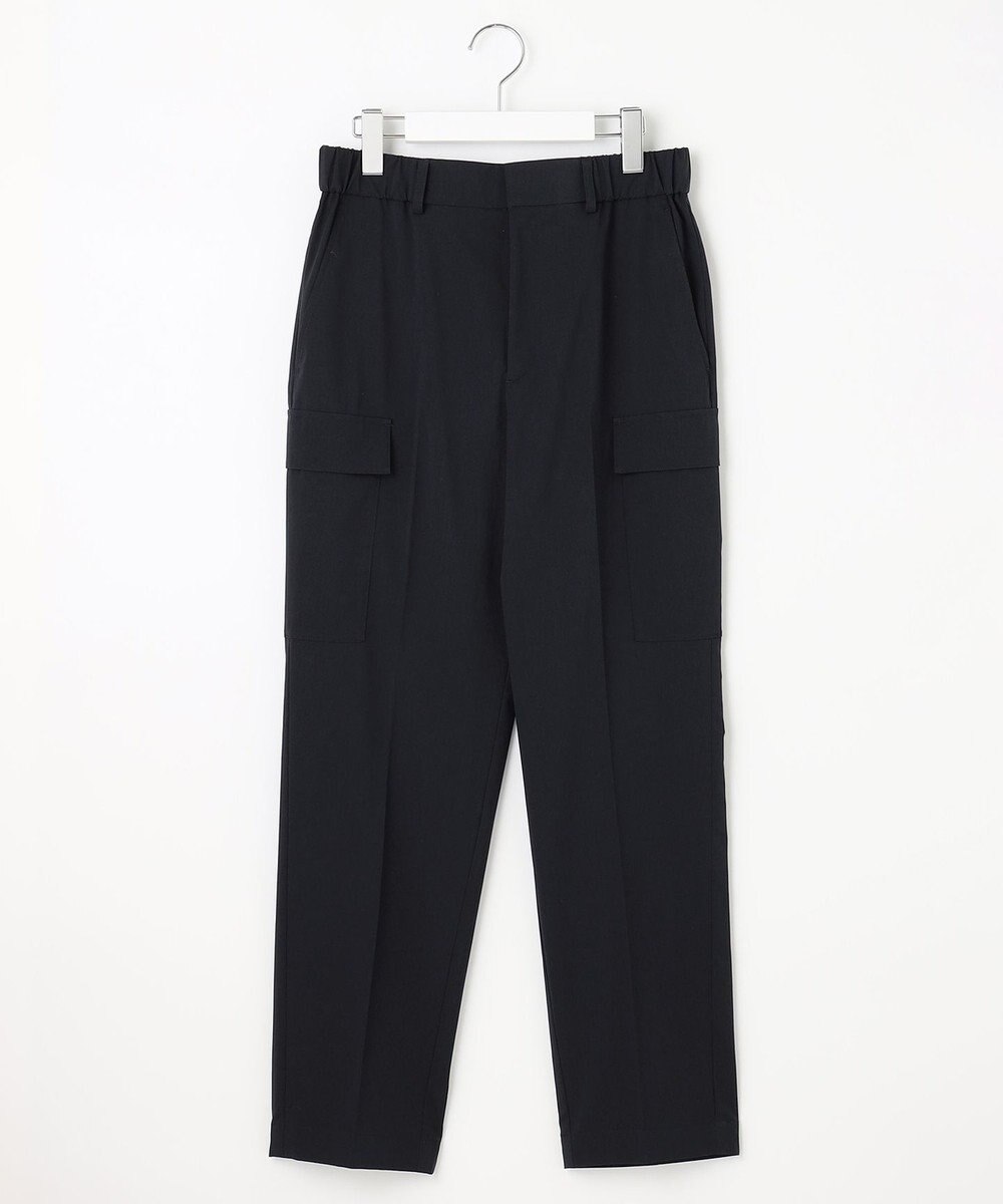 自由区 【洗える】撥水シルキーポプリン カーゴパンツ 