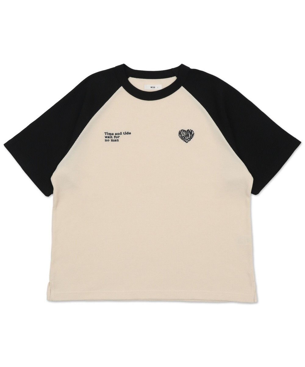WEGO 【ユニセックス着用ITEM/MLサイズ展開】ワッフルラグランT（SS） 