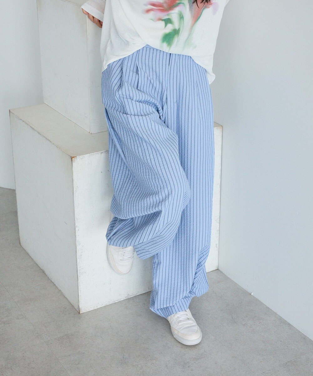 CRAFT STANDARD BOUTIQUE ベルトデザインワイドパンツ 