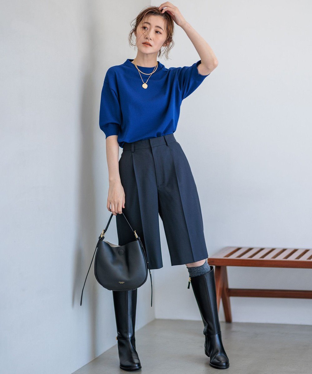 23区 【CLASSY.10月号掲載/洗える】TWマットクロス ハーフパンツ 