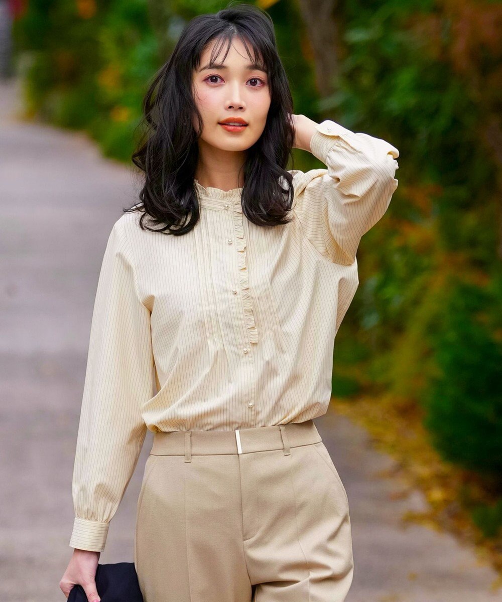 ANY SIS フリルスタンド シャツ 