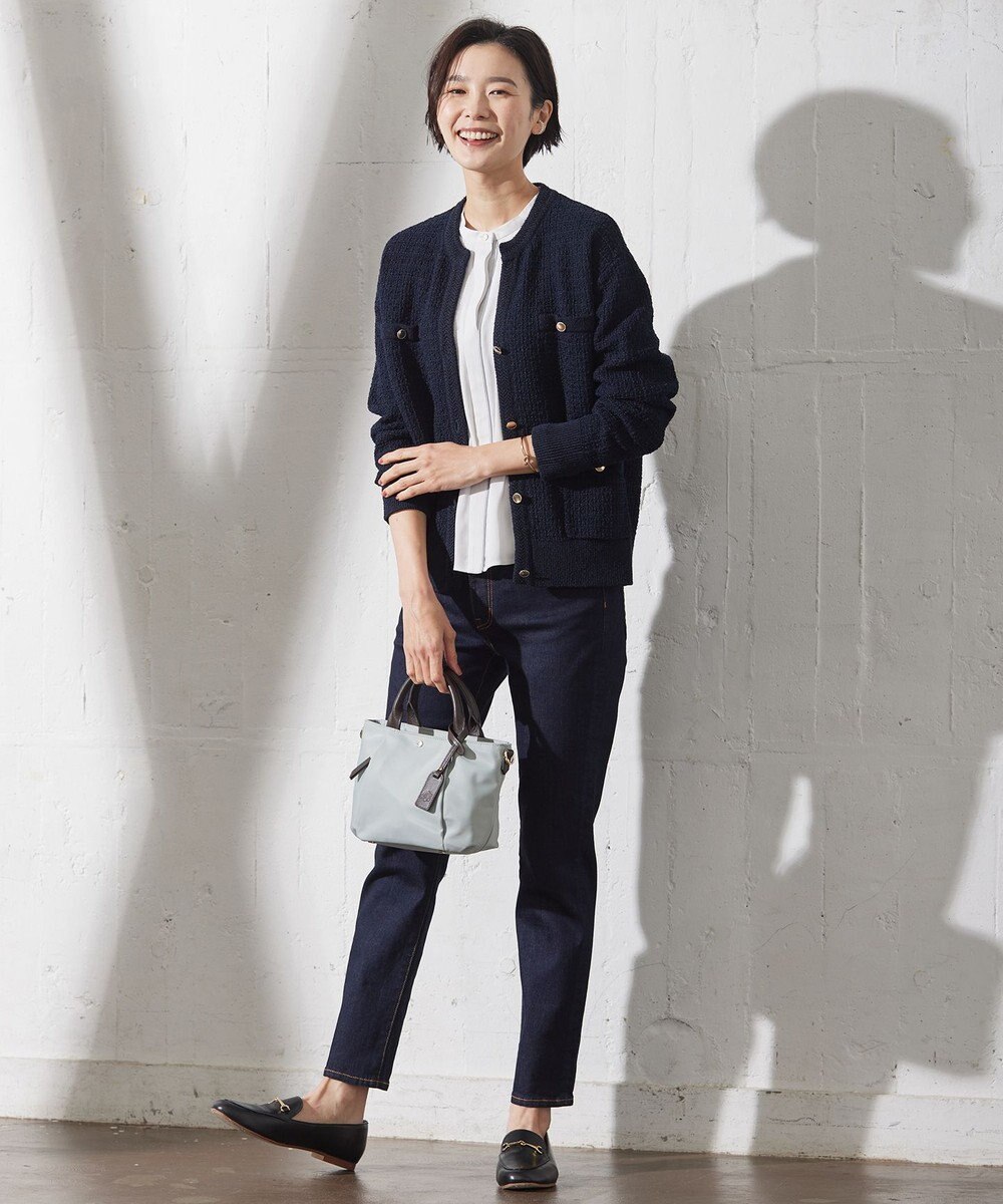 J.PRESS LADIES L 【洗える】DAILY TWEED ニット アウター 