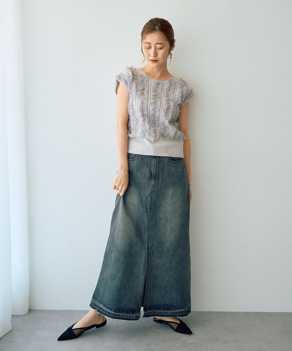 YECCA VECCA ロングデニムスカート 