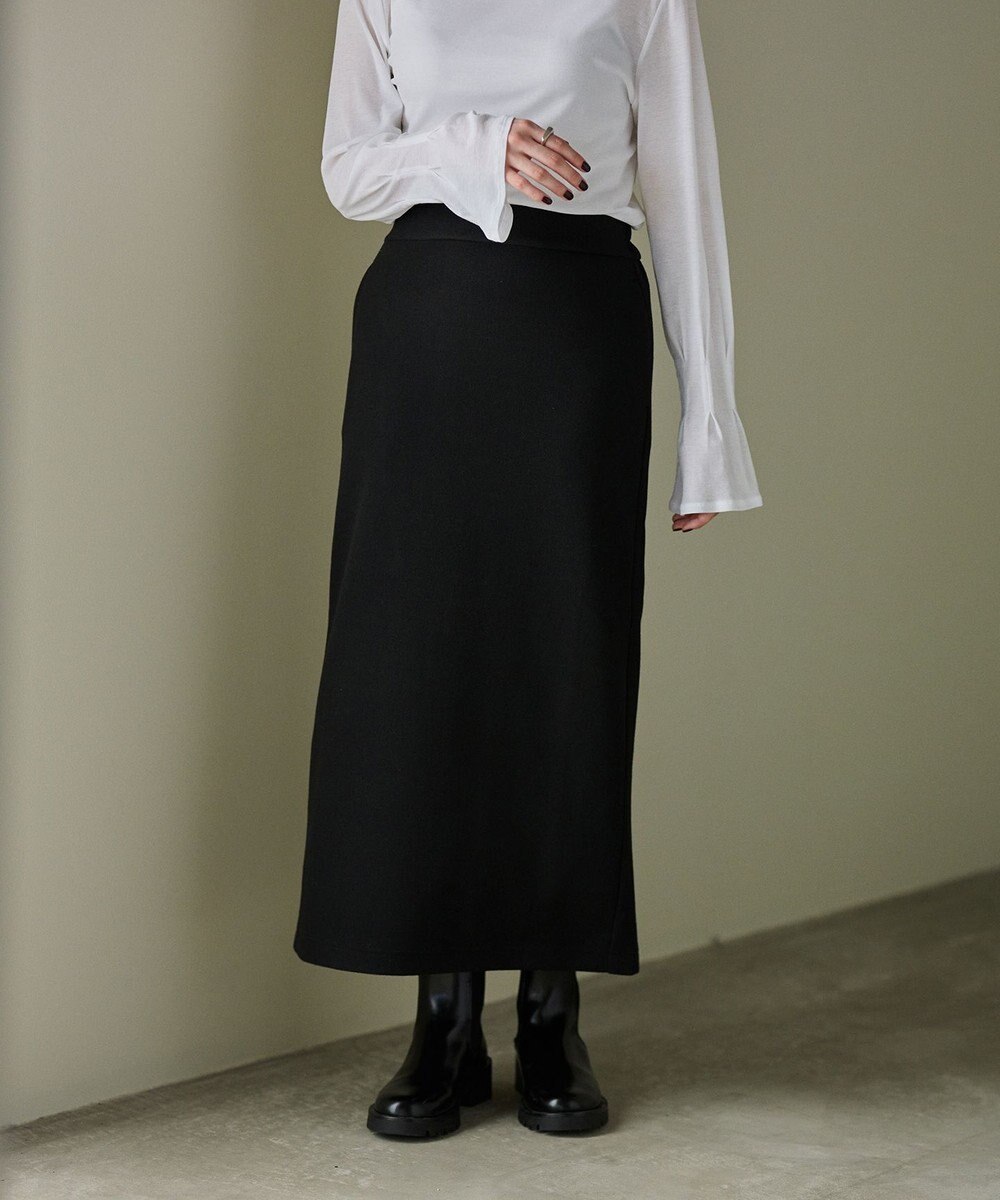 #Newans 【洗濯機可能/セットアップ】ナローシルエットエアリースカート 