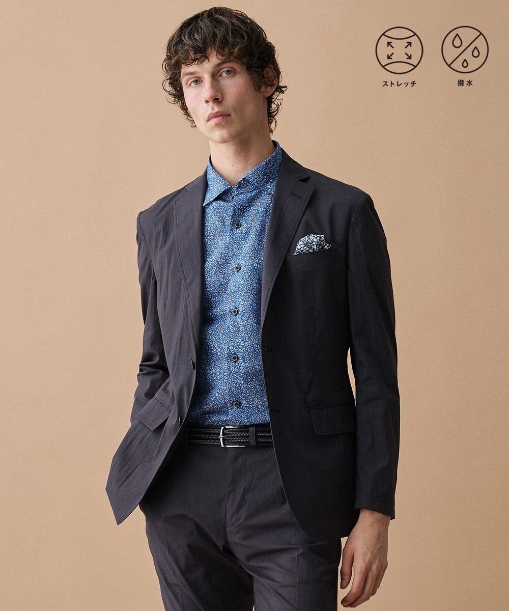 JOSEPH ABBOUD 【ストレッチ/軽量/Eco撥水/オーガニックコットン使用】マイクロピケストレッチジャケット 