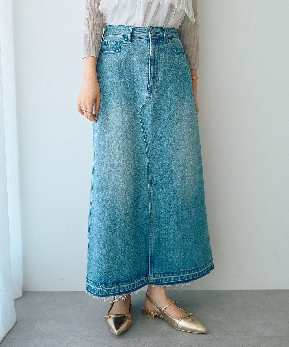 YECCA VECCA ロングデニムスカート 