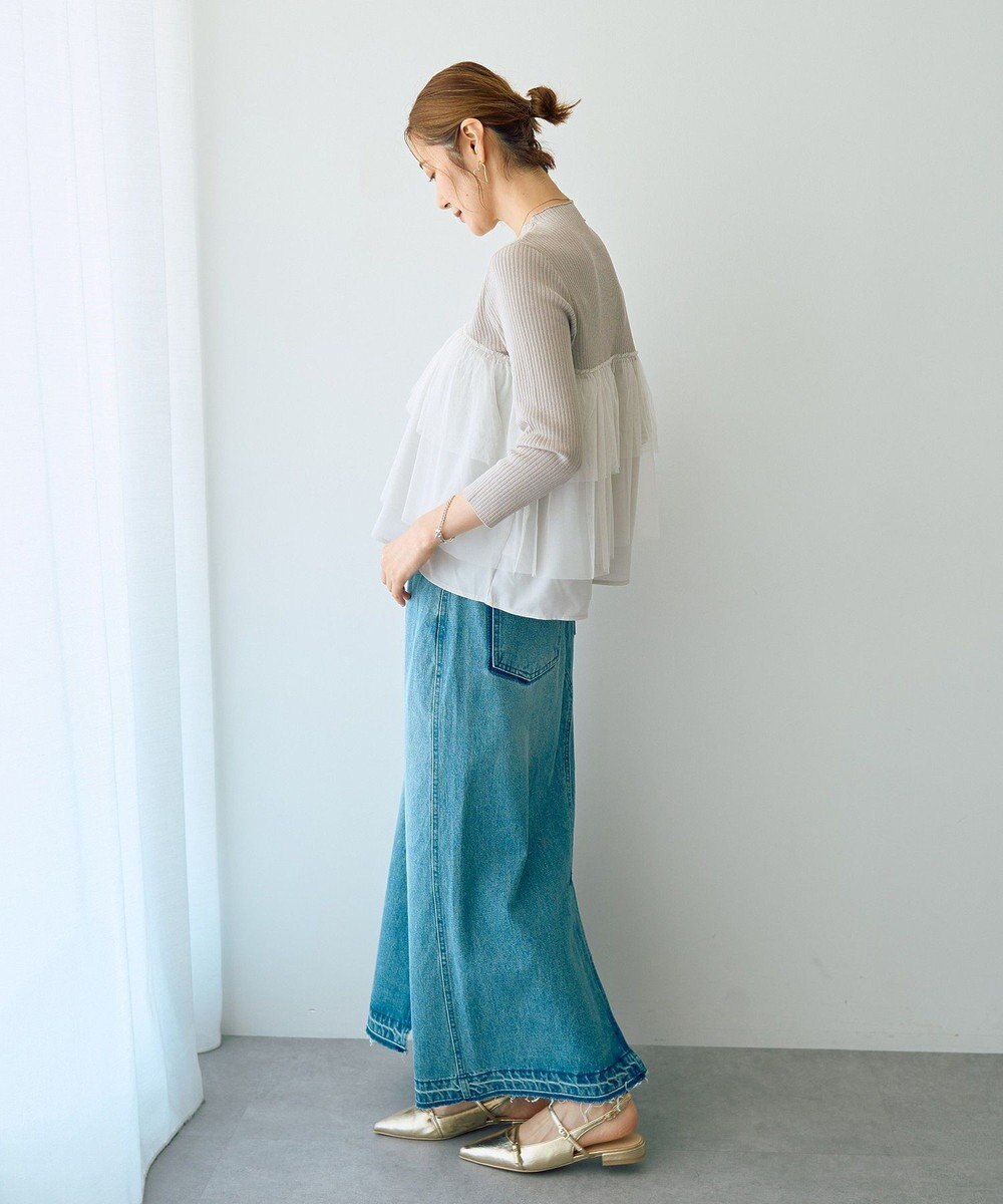 YECCA VECCA ロングデニムスカート 