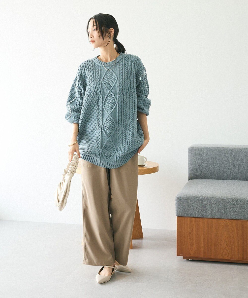 CRAFT STANDARD BOUTIQUE ハンドステッチケーブルニットチュニック 