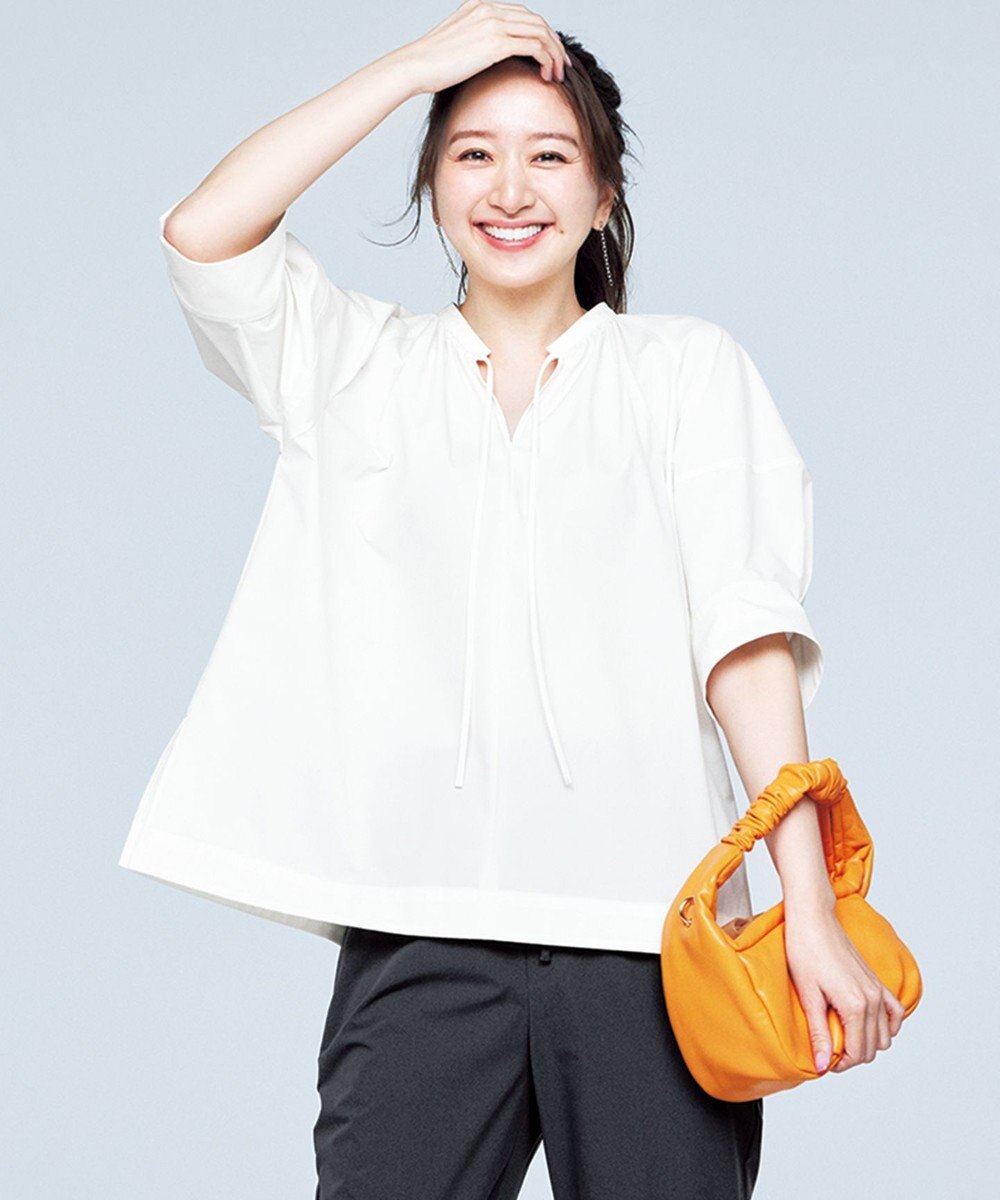 UNFILO FINE MOVE ランタンブラウス 