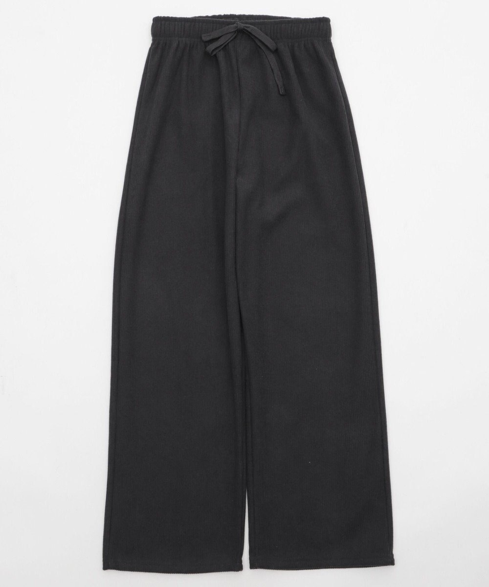 WEGO 【WEB限定/25年秋冬新作/ウエストゴム】裏ベロアワイドイージーパンツ 