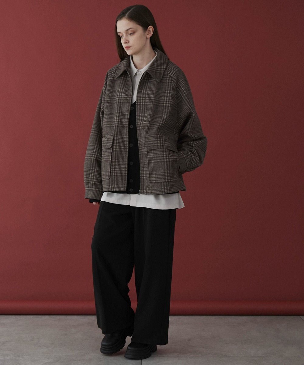 WEGO 【ユニセックス着用ITEM】メルトンショートZIPブルゾン 