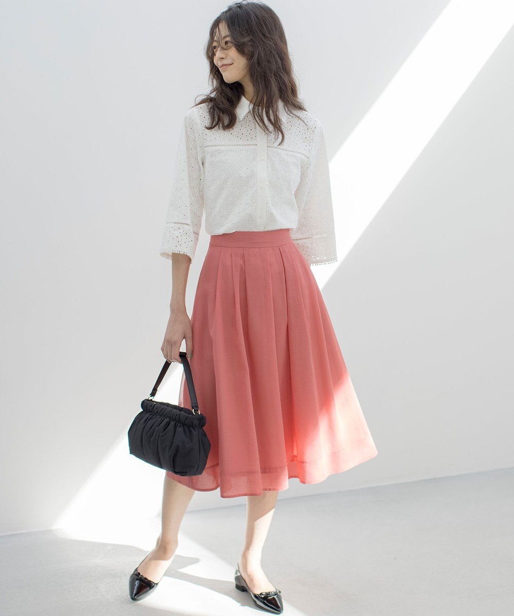 組曲 S エンブロイダリーレース襟付 ブラウス 