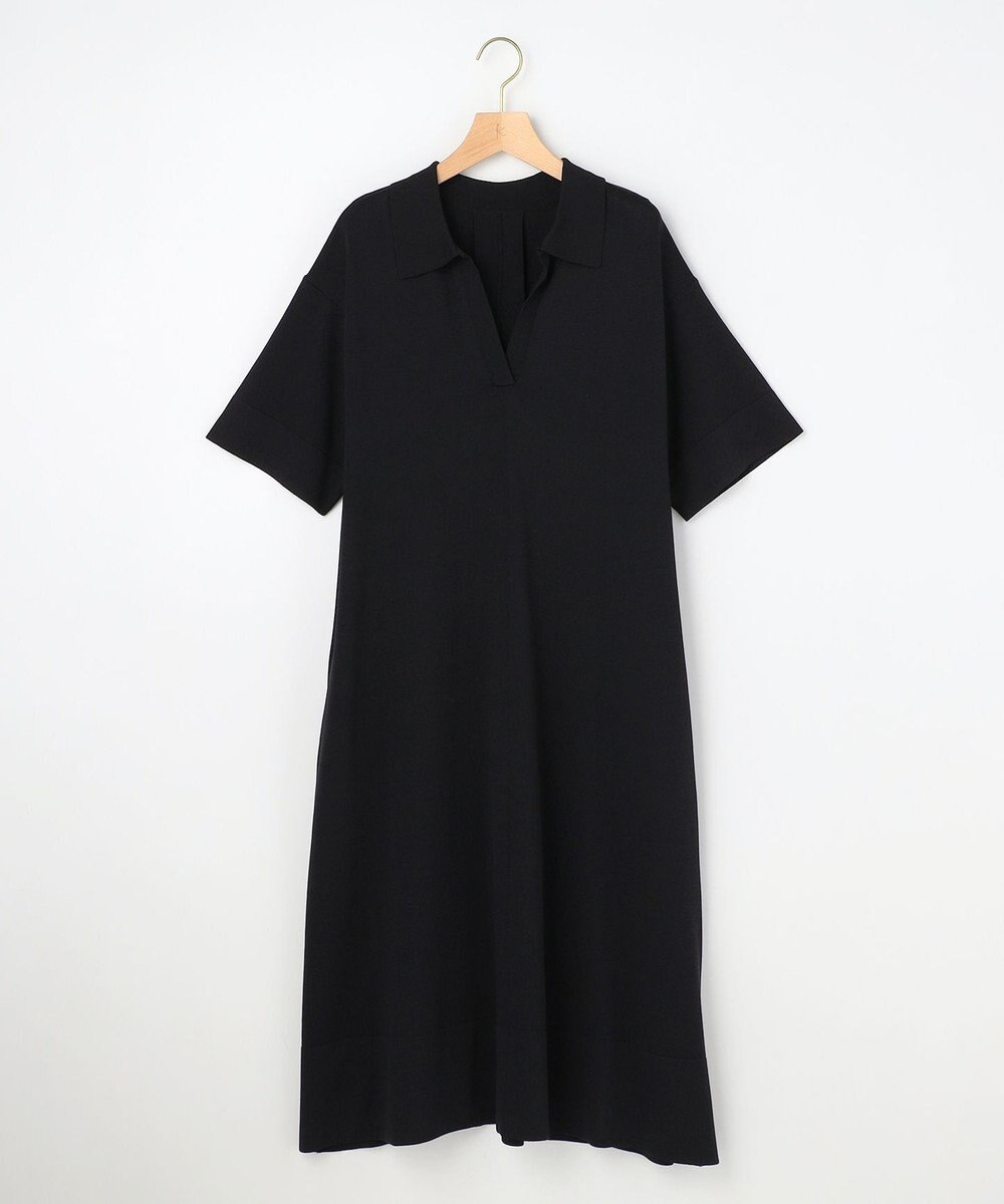 組曲 L 【先行予約】クリアストレッチスキッパーニット ワンピース 