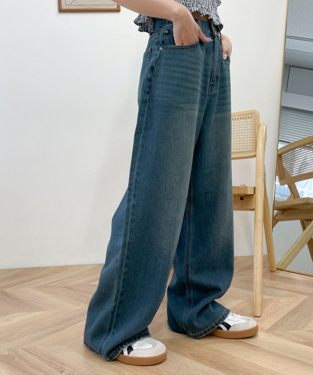 WEGO サマーデニムルーズワイドパンツ 