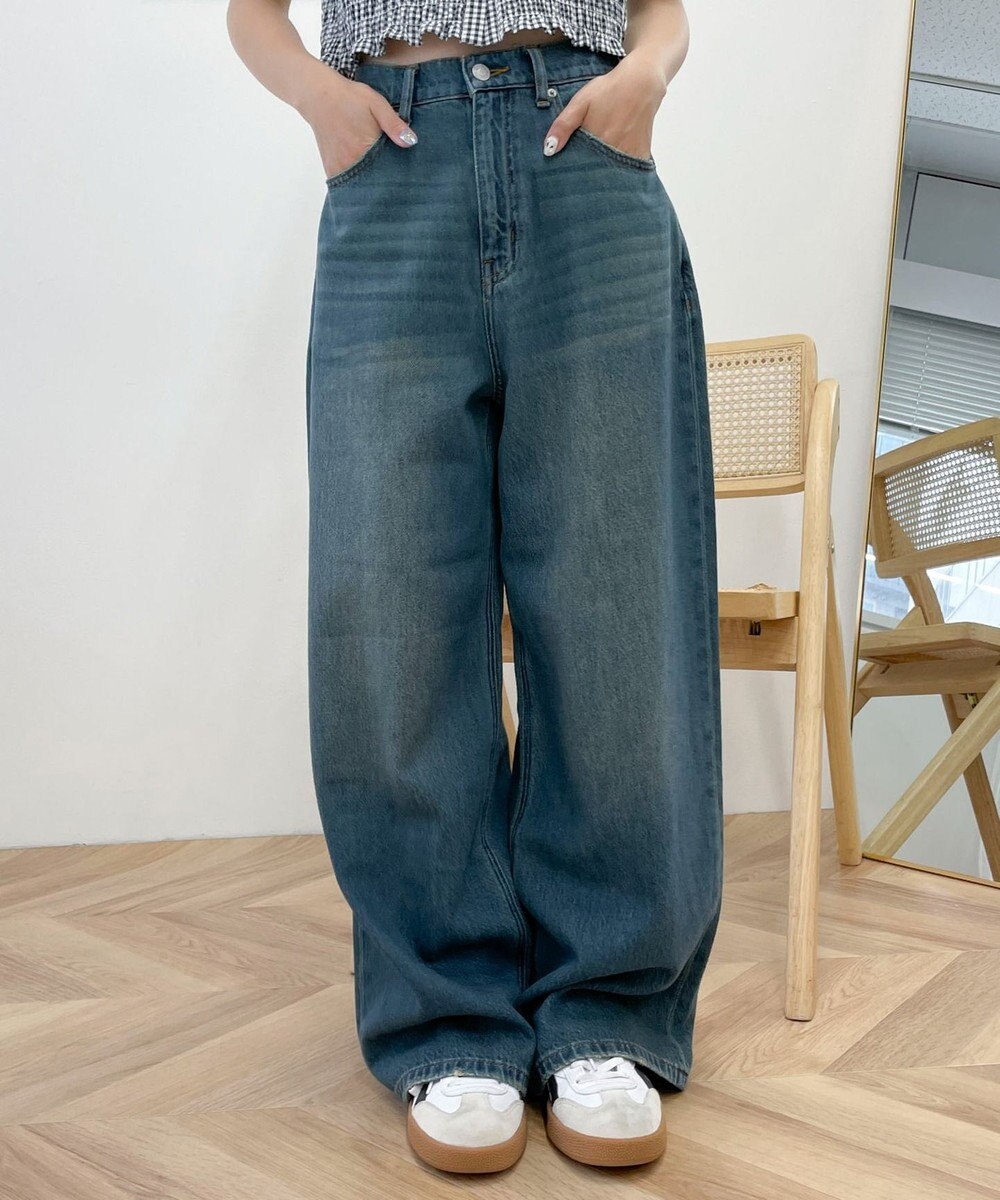 WEGO サマーデニムルーズワイドパンツ 