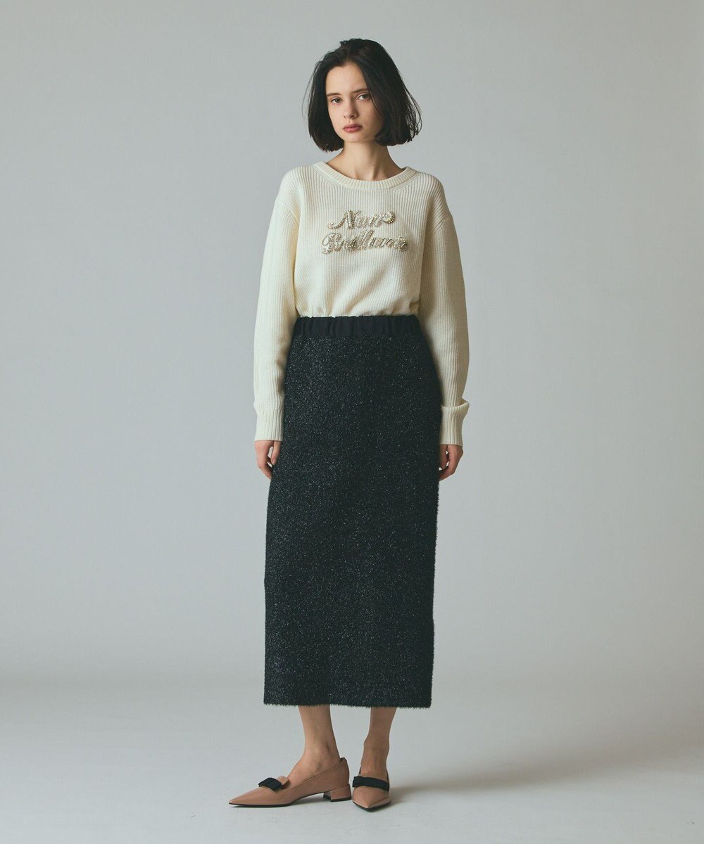 GRACE CONTINENTAL フェザーヤーンシャイニースカート 