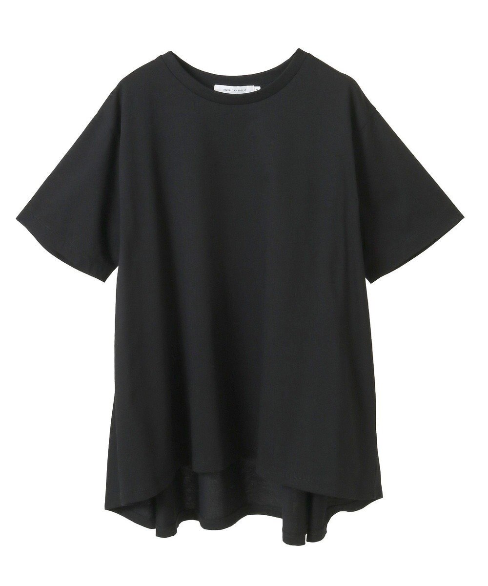 AMERICAN HOLIC 接触冷感バックフレア半袖プルオーバー 