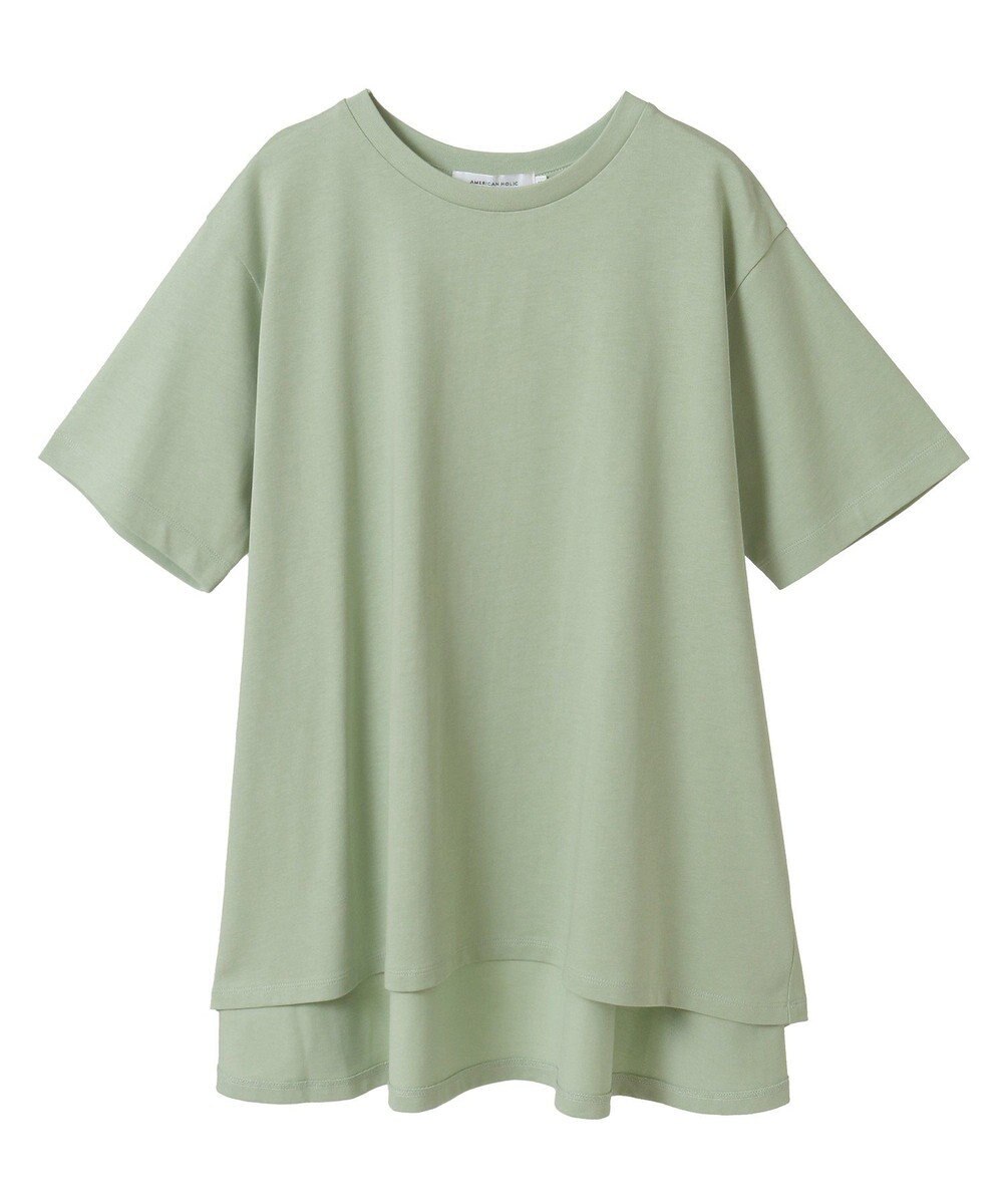 AMERICAN HOLIC 接触冷感バックフレア半袖プルオーバー 