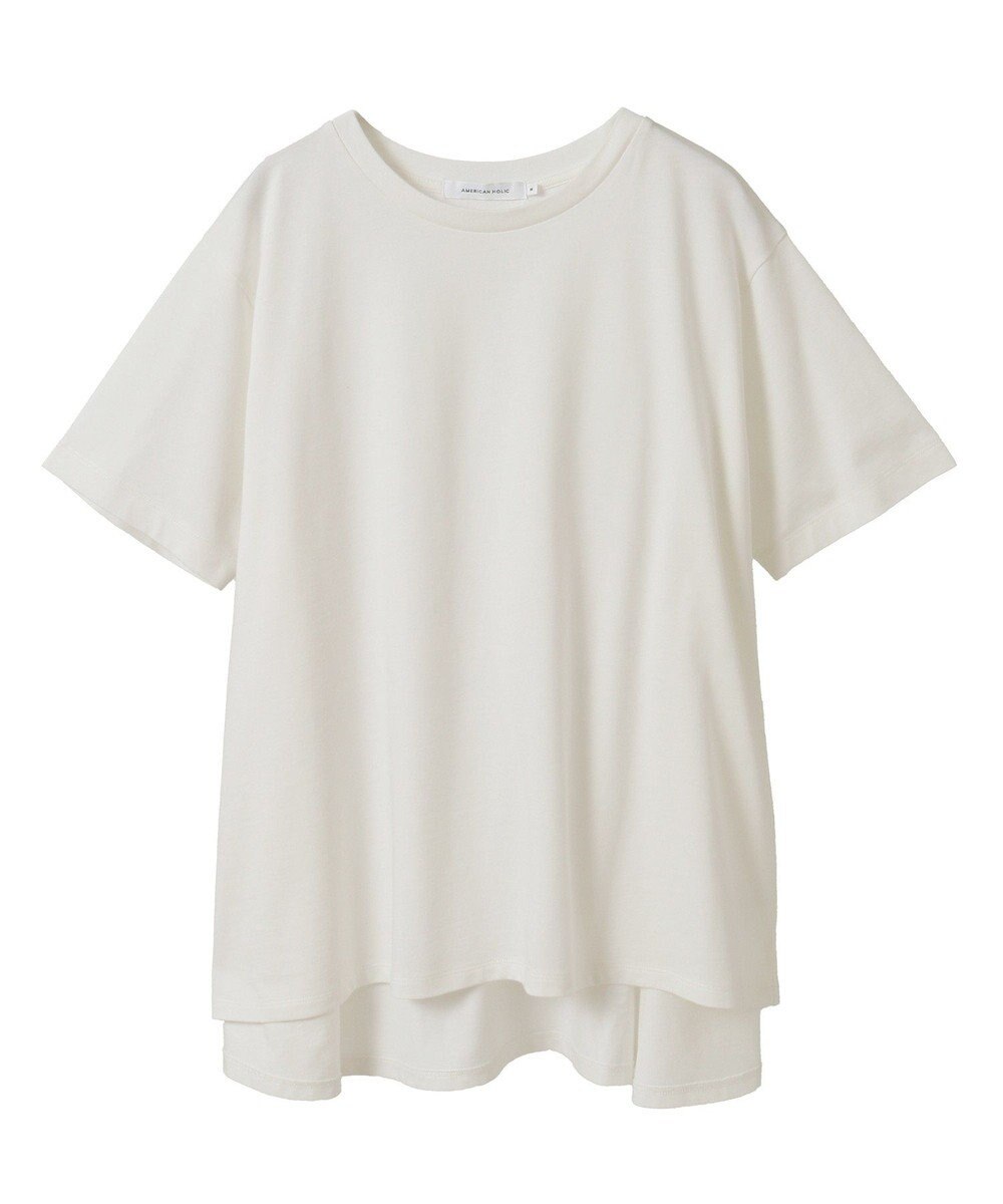 AMERICAN HOLIC 接触冷感バックフレア半袖プルオーバー 