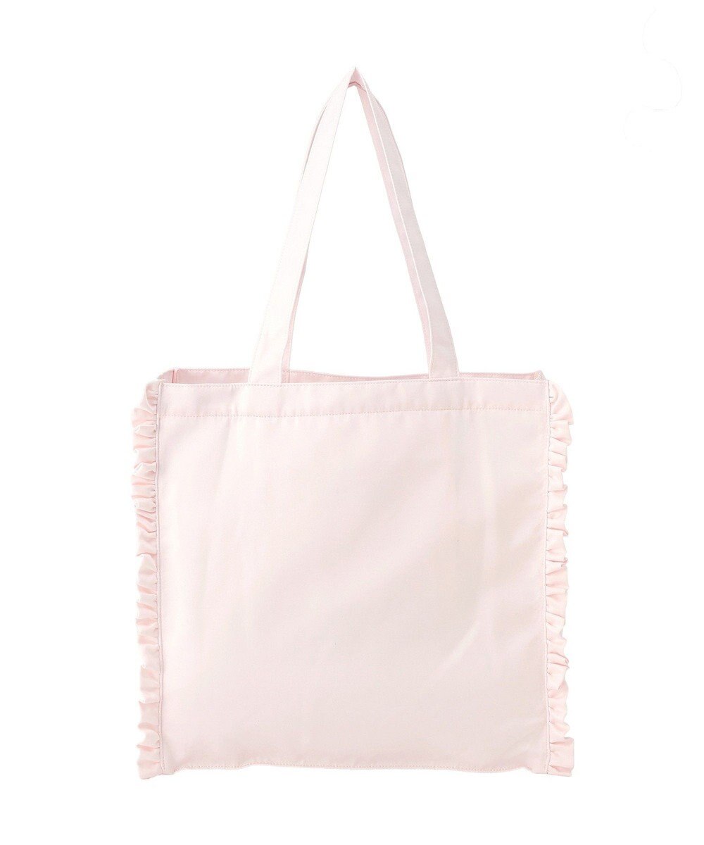 Maison de FLEUR サテンフリルスクエアトートバッグ 