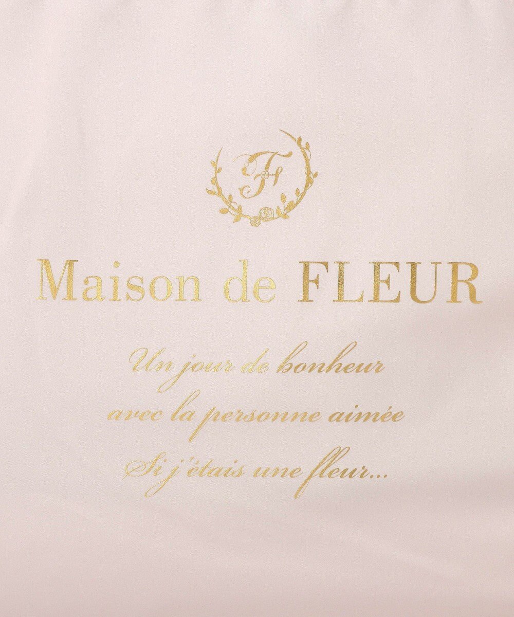 Maison de FLEUR サテンフリルスクエアトートバッグ 