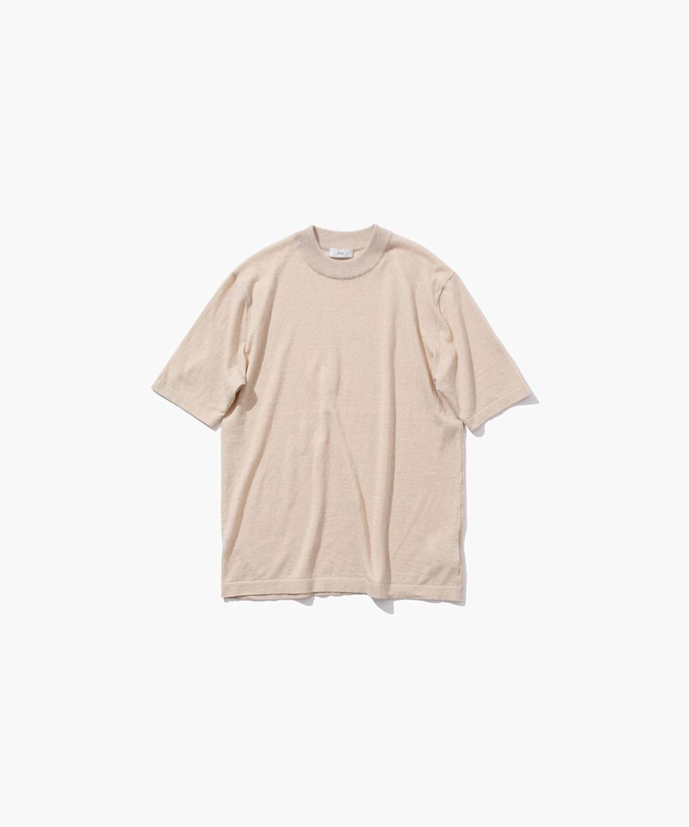 ATON RECYCLED FRESCA COTTON | ハーフスリーブプルオーバー 