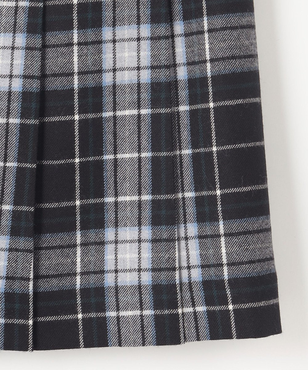 組曲 KIDS 【150-170cm】ウール綾チェック スカート（リボン付き） 