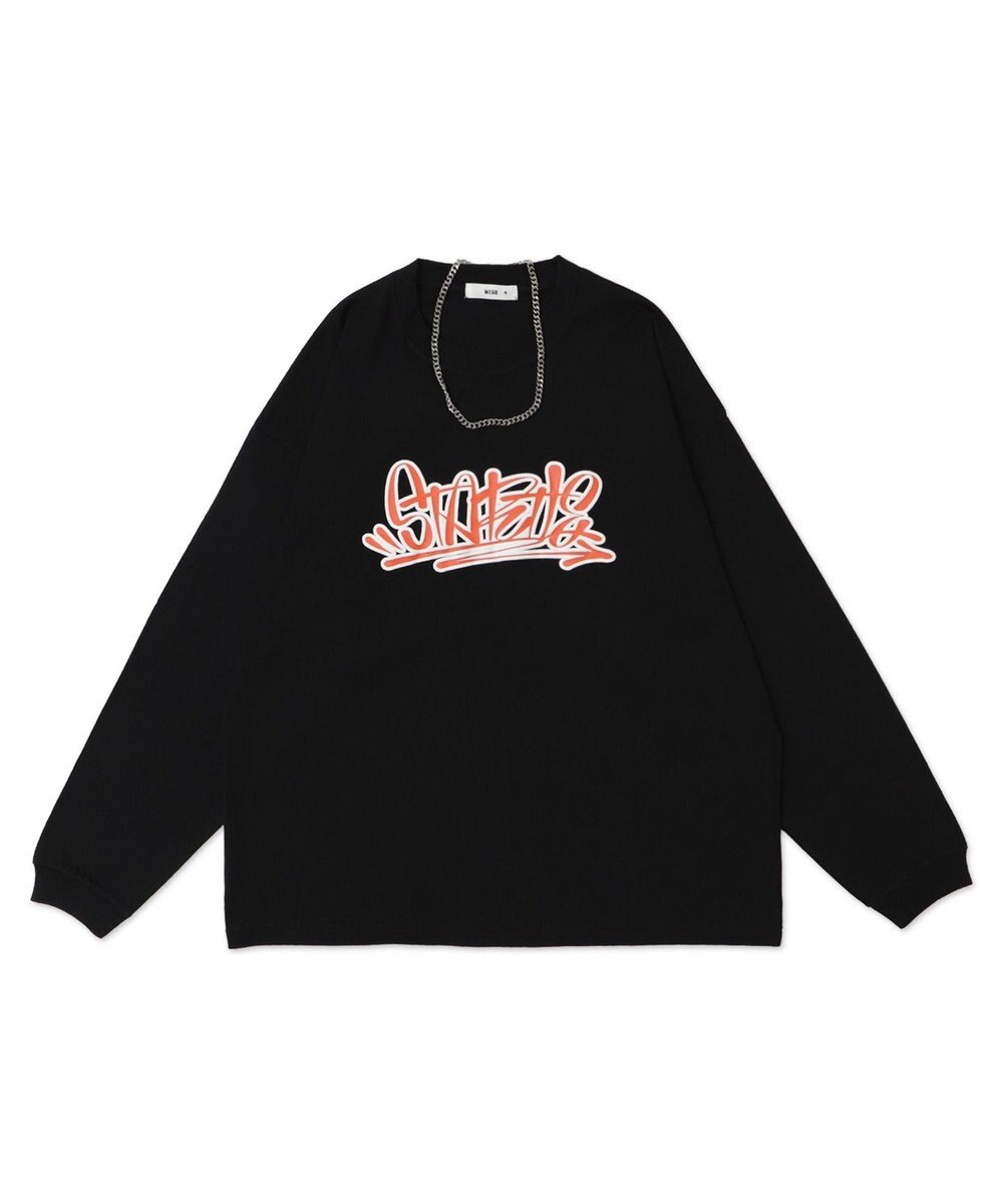 WEGO 【２点SET】アクセ付きグラフィックプリントT（LS） 