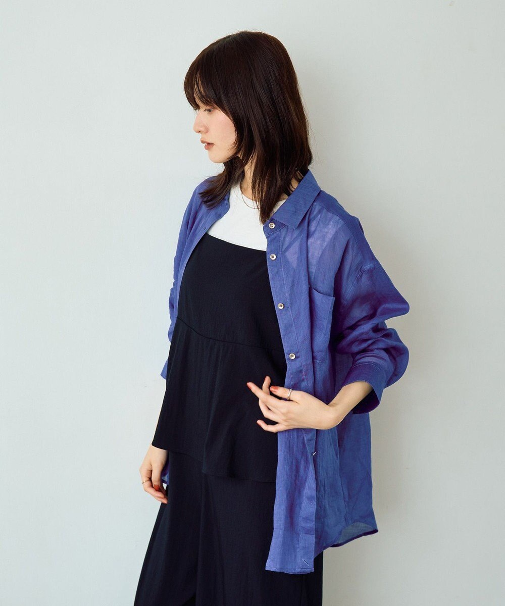 YECCA VECCA 3wayシアーリネンシャツ 