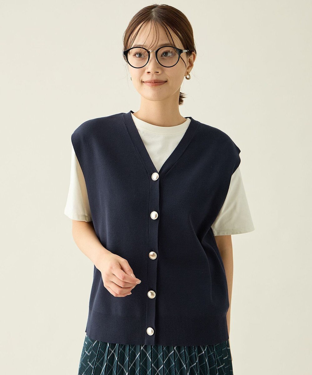 ANY メタルボタンニットベスト 