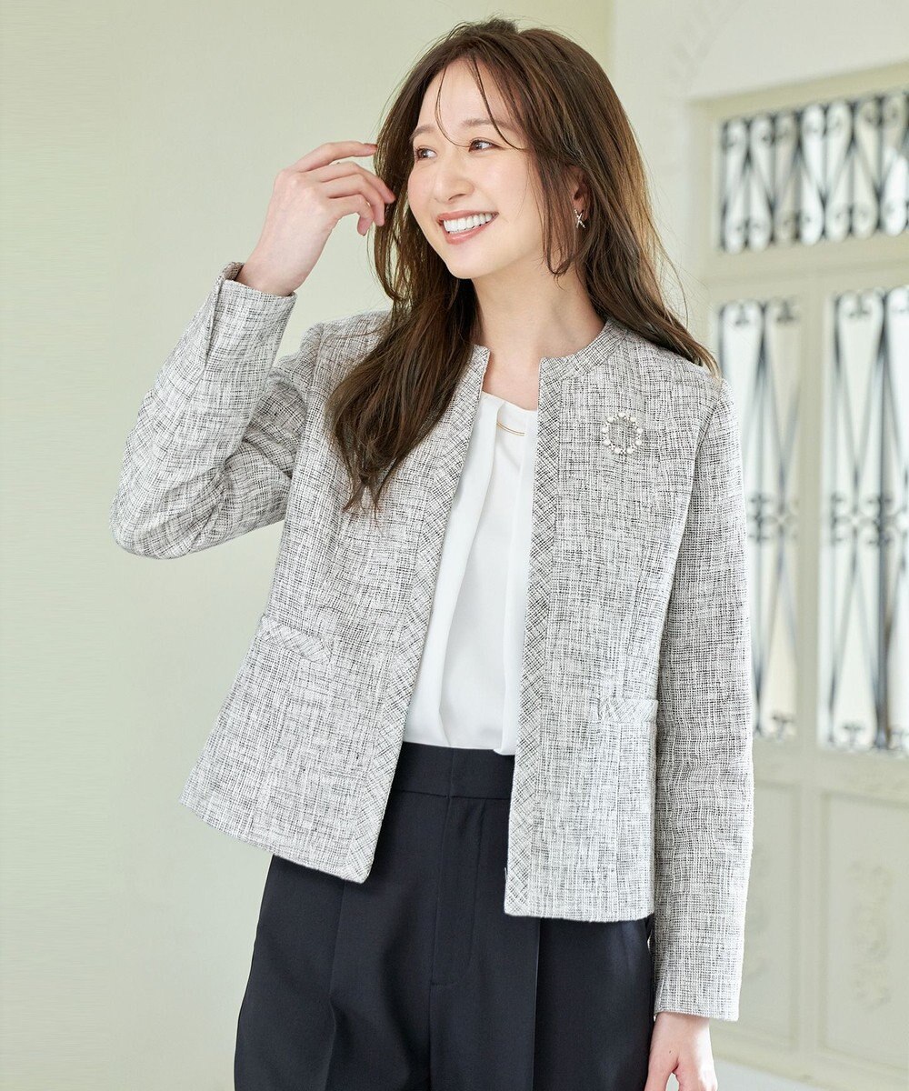 ANY L ツイードミックスジャケット 