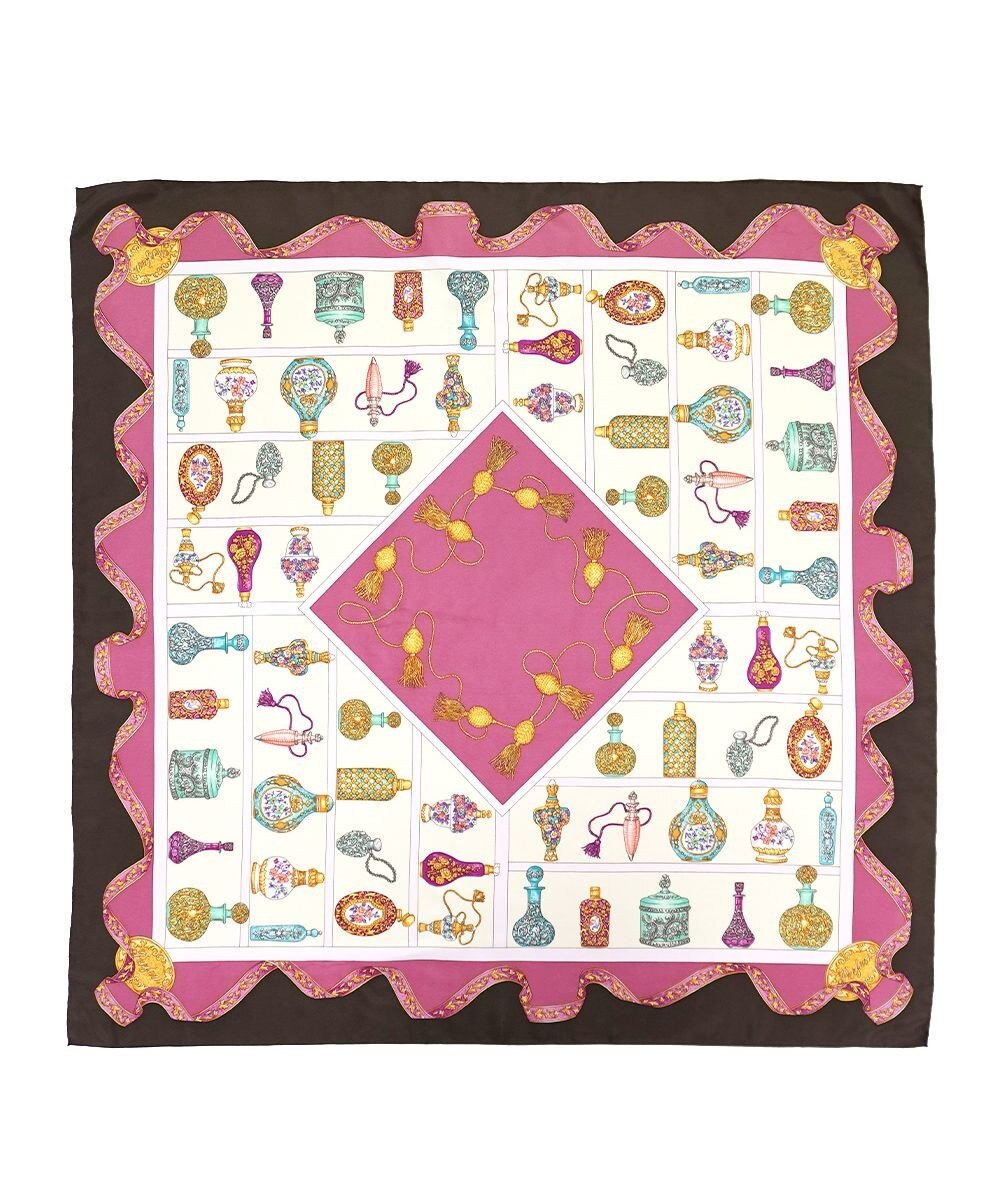 Marca 【伝統横濱スカーフ】香水瓶   大判 シルクツイル スカーフ 